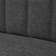 Диван, плат, 117x55,5x77 см, тъмносив