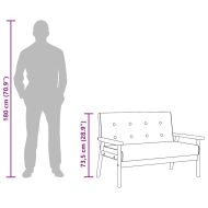 2-местен диван, черен, изкуствена кожа