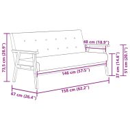 Комплект дивани от 2 части, черен, изкуствена кожа
