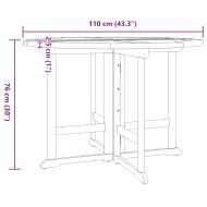 Сгъваем градински трапезен комплект 5 части тиково дърво масив