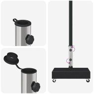 Основа за чадър, черна, 45x25x8 см, гранит