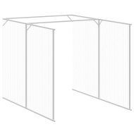 Кучешка къща с волиера, антрацит, 165x863x181 см, стомана