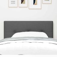 LED глава с LED ленти с таблото Тъмен сив 90 cm текстил