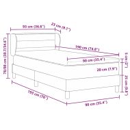 Легло с пружинирана основа с матрак Черно 90 x 190 cm текстил