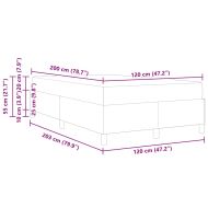 Легло с пружинирана основа Таупе 120 x 200 cm текстил