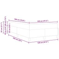 Рамка за легло с матрак Бяло 120 x 190 cm текстил