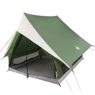 Семейна палатка с покрив Зелен и бял 220 x 220 x 184 см