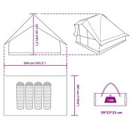 Палатка типи с покрив Сив и оранжев 364 x 281 x 257 см тафта
