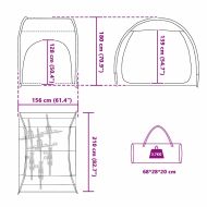 Палатка за съхранение на велосипеди Зелен 218 x 156 x 180 см