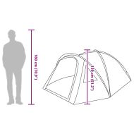 Къмпинг наметало с покрив Зелен 308 x 268 x 130 см Полиестер