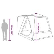 Къмпинг наметало Кабина Синьо 420 x 420 x 227 см Полиестер