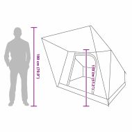 Къмпинг наметало Сив и оранжев 223 x 163 x 130 см тафта