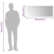 LED огледало за баня, 100x40 см