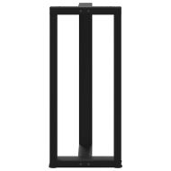 Крака за бар маса, Т-образни, 2 бр., черни, 40x35x(90-91) см, стомана