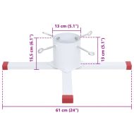 Поставка за коледна елха, бяла, 61x61x15,5 см