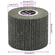 Шлифовъчни ролки 3 бр. Черно 12 x 12 x 10 см Синтетични влакна