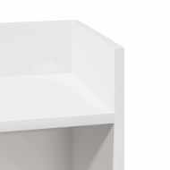 Странична маса с рафт бяла 25,5x27x60 cm