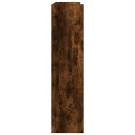 Етажерка за обувки, опушен дъб, 80x25x100 см, инженерно дърво