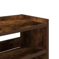 Етажерка за обувки, опушен дъб, 80x25x100 см, инженерно дърво