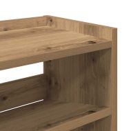 Етажерка за обувки, дъб артизан, 80x25x100 см, инженерно дърво