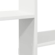 Wall Cube Shelf 5 Compartments White Engineered Wood