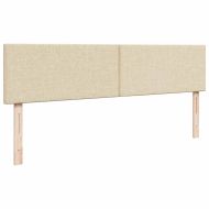 Османска легло с матрак, кремаво, 160x200 см, плат