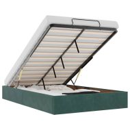 Османска рамка за легло без матрак тъмнозелена 120x190см кадифе