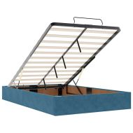 Османска рамка за легло без матрак, тъмносиня, 120x190см кадифе