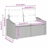 Комплект за хранене в градината 9 pcs Бежово и сиво