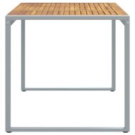 Градинска маса Сив 160 x 80 x 75 cm Солидно акациево дърво