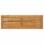 Маса за открито с рафт Естествено и черно 110 x 35 x 75 cm