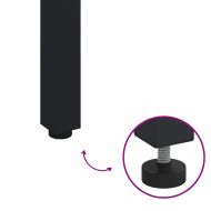 Маса за открито Естествено и черно 150 x 90 x 75 cm