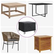 Покривало за мебели Едноцветен Черно 82 x 82 x 50 см текстил