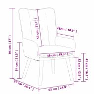 фотьойл Светлосиво 63 x 67 x 94 см Тъкан и шперплат
