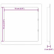 Панели за достъп 2 бр. Бяло 15 x 15 см ABS пластмаса