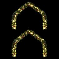 Коледна гирлянда с 600 LED светодиода 2 pcs Зелен ПВЦ