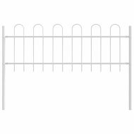 Градска ограда 4 pcs Бяло 6,8 x 0,6 м Прахово боядисана стомана