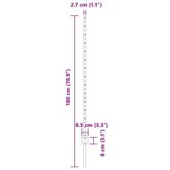 Стълб за ограда. 22 pcs Сребрист 180 cm Стомана