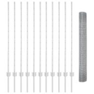 Ограда с пост Сребрист 1,2 x 25 m Стомана