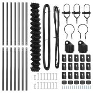 Стълб за ограда. Сив 10 x 1,6 м (60 x 60 мм мрежа)