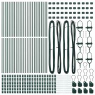 Стълб за ограда. 52 pcs Зелен 3,2 x 3,2 x 120 см
