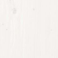 Градински комплект с възглавници, 6 части, бял, дърво масив