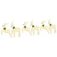 LED елени 6 pcs Златист текстил