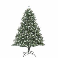 С изкуствено коледно дърво с 300 LED светодиода Зелен 180 cm