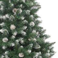 С изкуствено коледно дърво с 300 LED светодиода Зелен 180 cm
