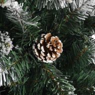 С изкуствено коледно дърво с 150 LED светодиода Зелен 120 cm