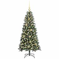 С изкуствено коледно дърво с 150 LED светодиода Зелен 120 cm