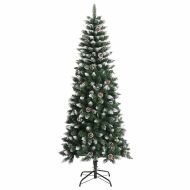 С изкуствено коледно дърво с 300 LED светодиода Зелен 180 cm