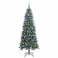 С изкуствено коледно дърво с 300 LED светодиода Зелен 180 cm