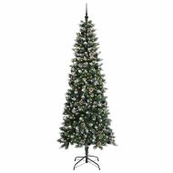 С изкуствено коледно дърво с 300 LED светодиода Зелен 240 cm